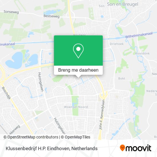 Klussenbedrijf H.P. Eindhoven kaart