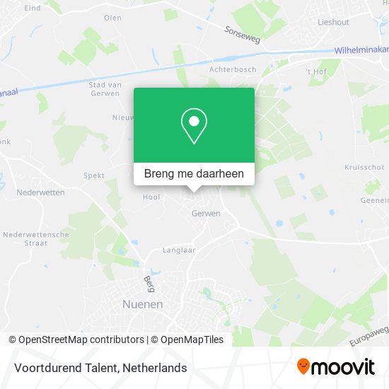 Voortdurend Talent kaart