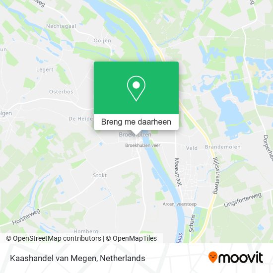 Kaashandel van Megen kaart