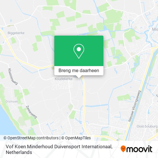 Vof Koen Minderhoud Duivensport Internationaal kaart