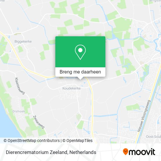 Dierencrematorium Zeeland kaart