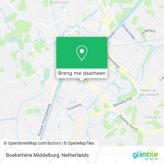 Boeketterie Middelburg kaart