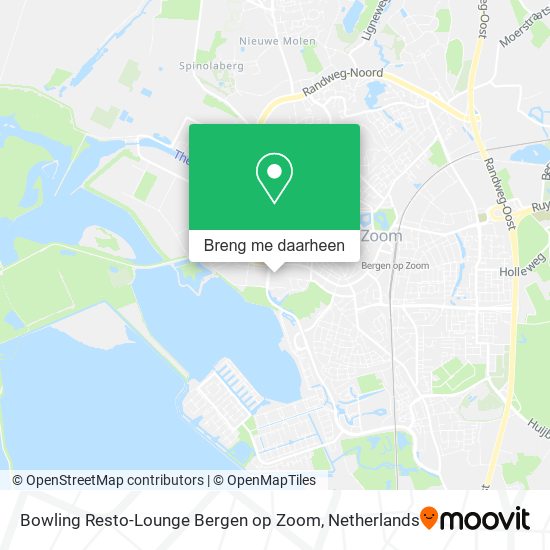 Bowling Resto-Lounge Bergen op Zoom kaart