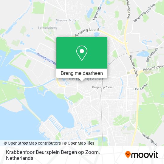 Krabbenfoor Beursplein Bergen op Zoom kaart