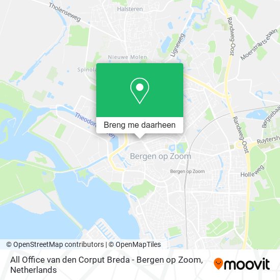 All Office van den Corput Breda - Bergen op Zoom kaart