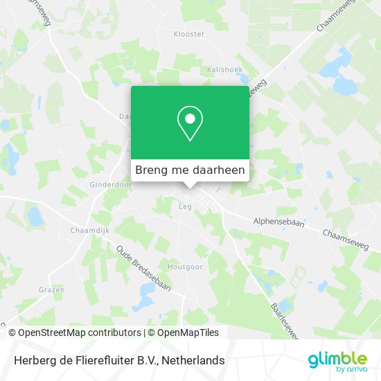 Herberg de Flierefluiter B.V. kaart