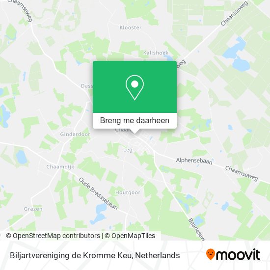 Biljartvereniging de Kromme Keu kaart