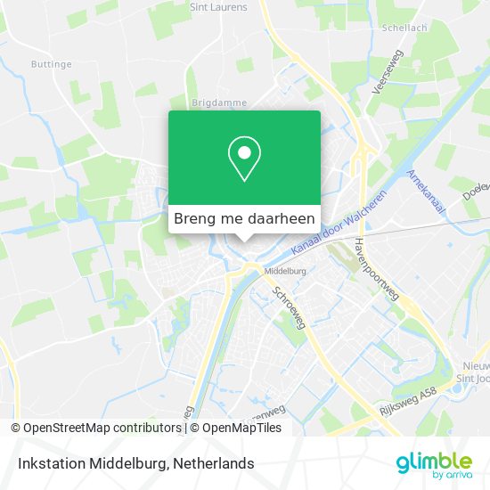 Inkstation Middelburg kaart