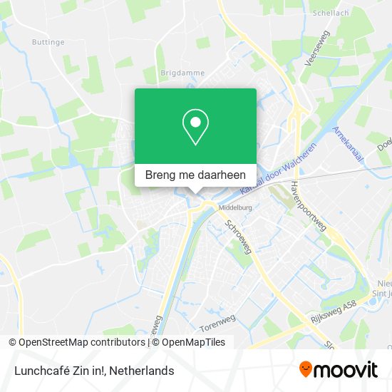 Lunchcafé Zin in! kaart