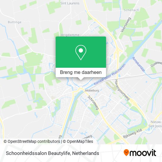 Schoonheidssalon Beautylife kaart
