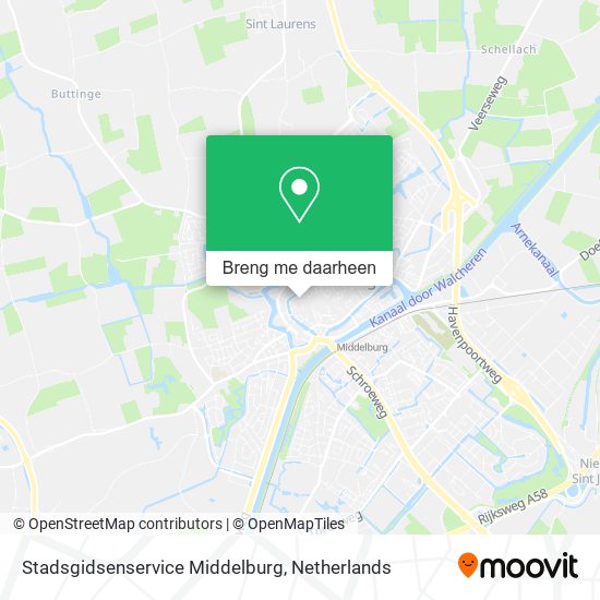 Stadsgidsenservice Middelburg kaart