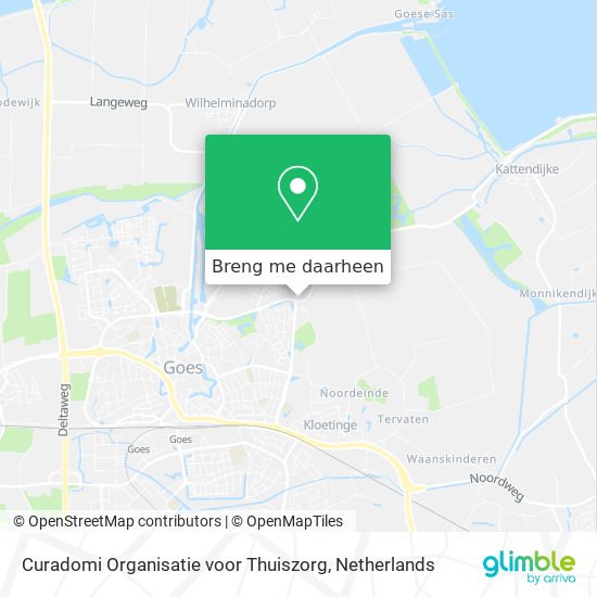 Curadomi Organisatie voor Thuiszorg kaart