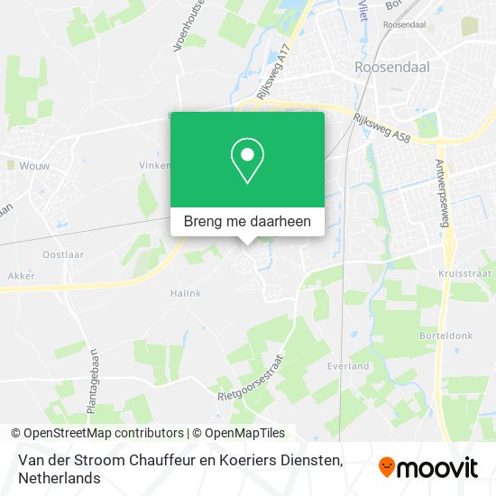 Van der Stroom Chauffeur en Koeriers Diensten kaart