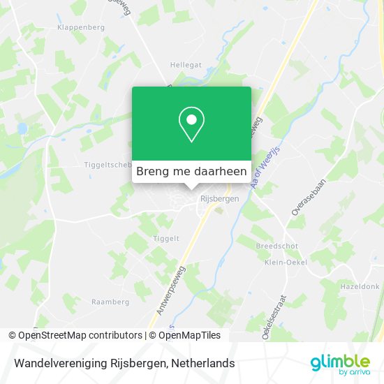 Wandelvereniging Rijsbergen kaart