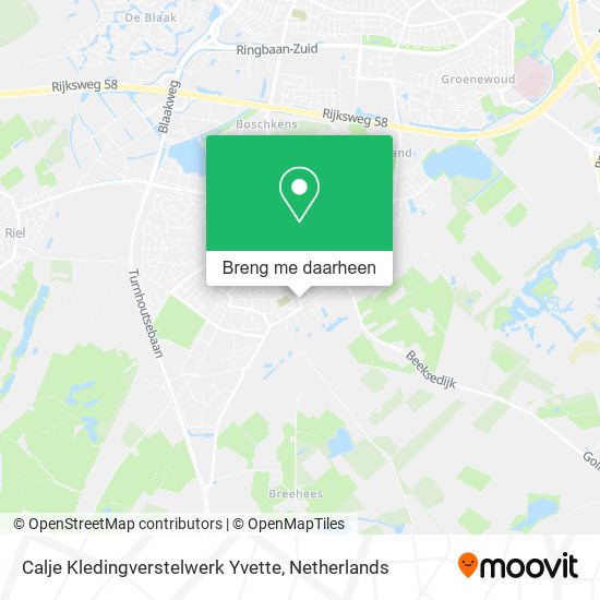 Calje Kledingverstelwerk Yvette kaart