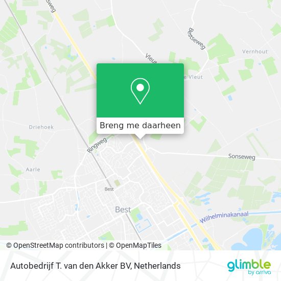 Autobedrijf T. van den Akker BV kaart