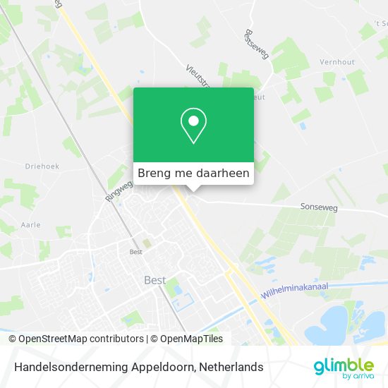 Handelsonderneming Appeldoorn kaart