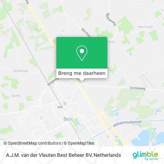 A.J.M. van der Vleuten Best Beheer BV kaart