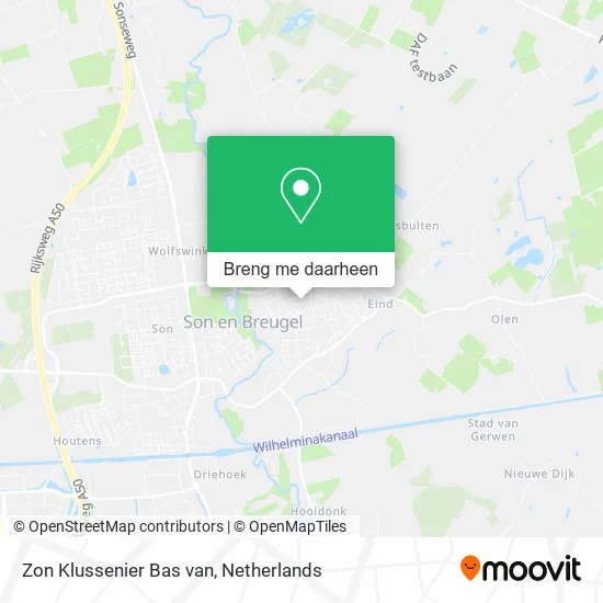 Zon Klussenier Bas van kaart