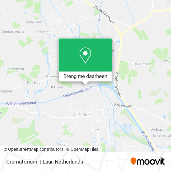 Crematorium 't Laar kaart