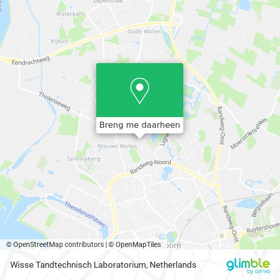 Wisse Tandtechnisch Laboratorium kaart