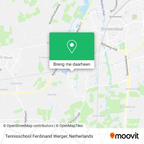 Tennisschool Ferdinand Werger kaart