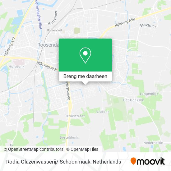 Rodia Glazenwasserij/ Schoonmaak kaart