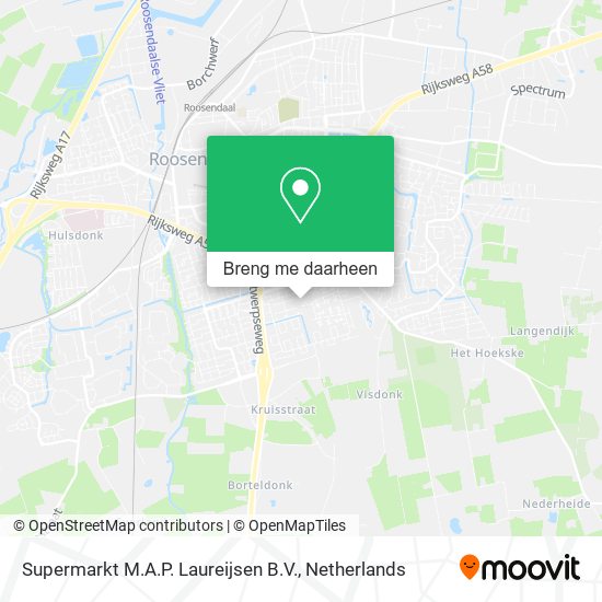 Supermarkt M.A.P. Laureijsen B.V. kaart