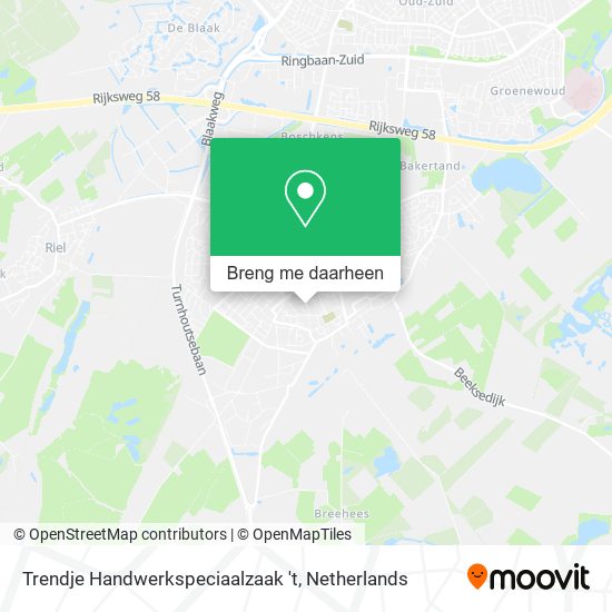 Trendje Handwerkspeciaalzaak 't kaart