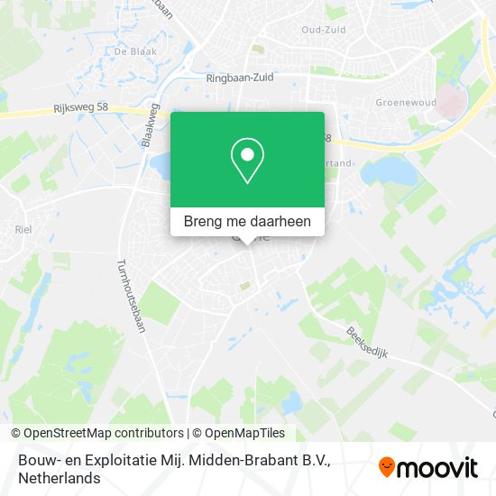 Bouw- en Exploitatie Mij. Midden-Brabant B.V. kaart