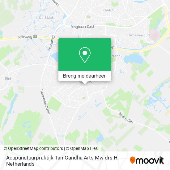 Acupunctuurpraktijk Tan-Gandha Arts Mw drs H kaart