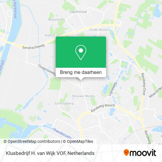 Klusbedrijf H. van Wijk VOF kaart