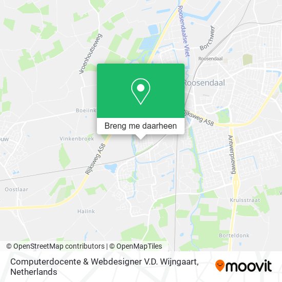 Computerdocente & Webdesigner V.D. Wijngaart kaart
