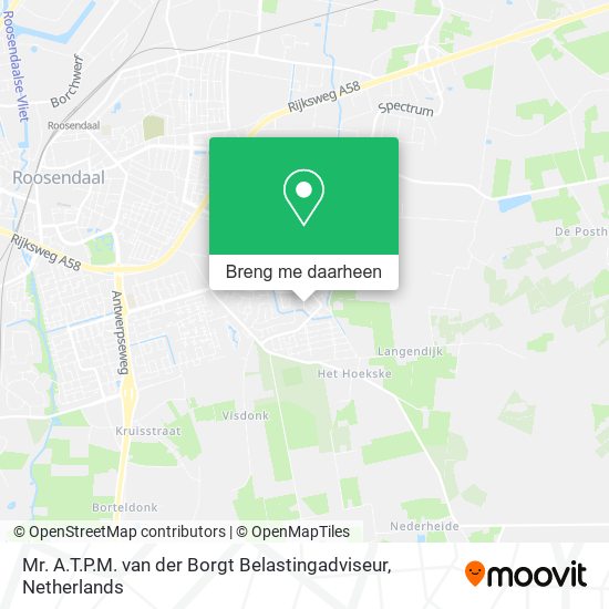 Mr. A.T.P.M. van der Borgt Belastingadviseur kaart