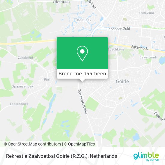 Rekreatie Zaalvoetbal Goirle (R.Z.G.) kaart