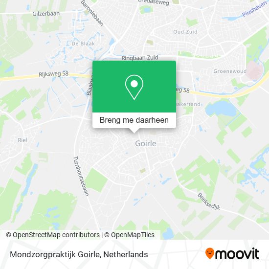 Mondzorgpraktijk Goirle kaart