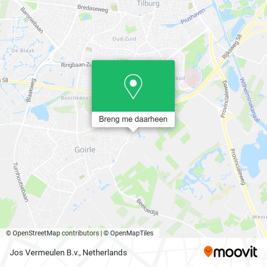 Jos Vermeulen B.v. kaart