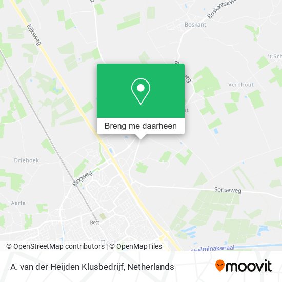 A. van der Heijden Klusbedrijf kaart
