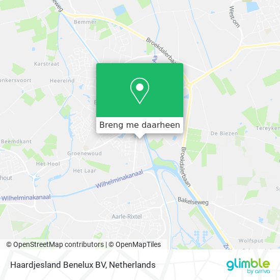 Haardjesland Benelux BV kaart