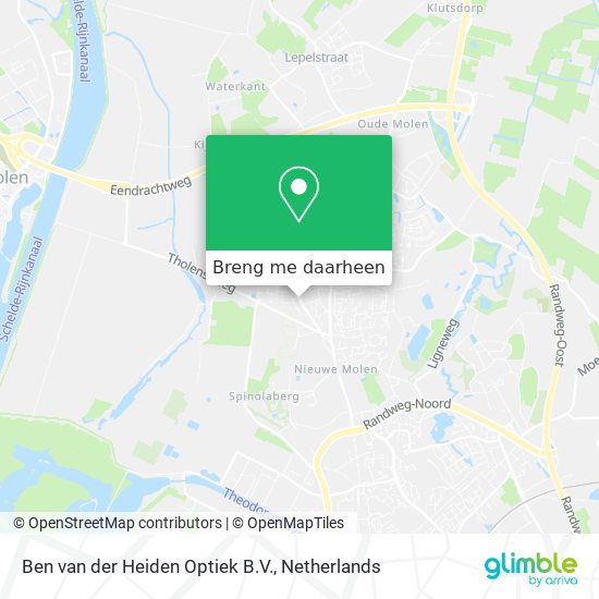 Ben van der Heiden Optiek B.V. kaart