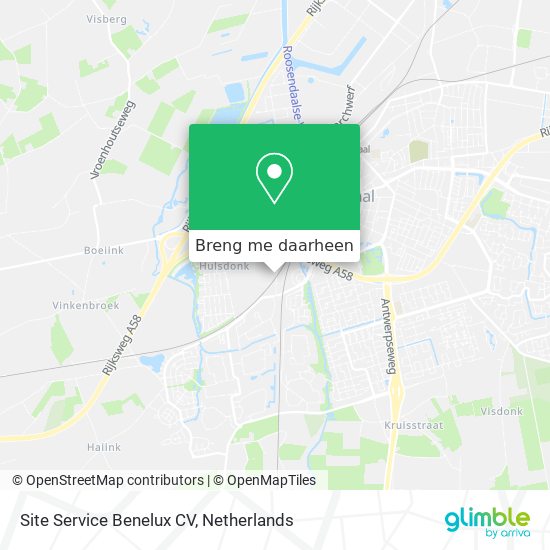 Site Service Benelux CV kaart