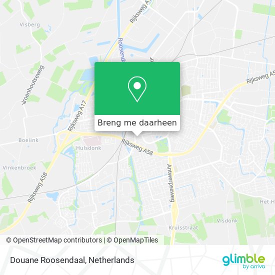 Douane Roosendaal kaart