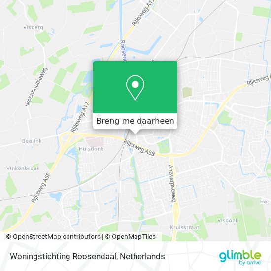 Woningstichting Roosendaal kaart