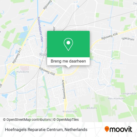 Hoefnagels Reparatie Centrum kaart