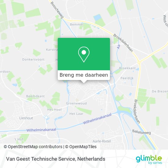 Van Geest Technische Service kaart