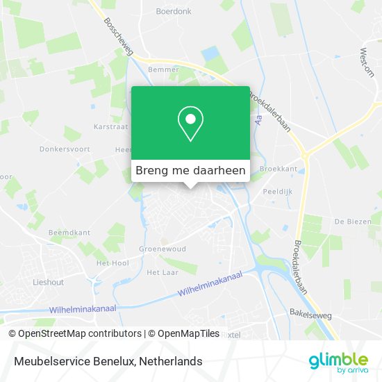 Meubelservice Benelux kaart