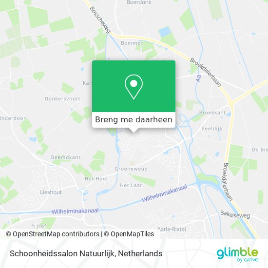 Schoonheidssalon Natuurlijk kaart