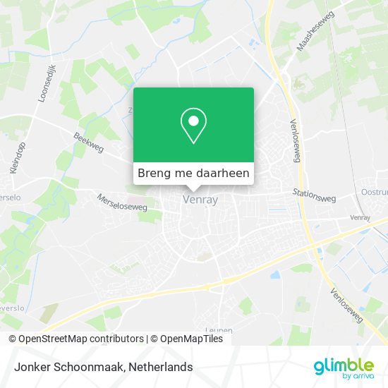 Jonker Schoonmaak kaart