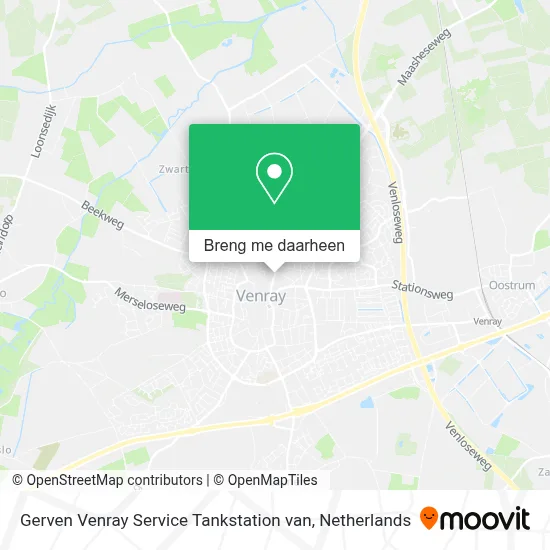 Gerven Venray Service Tankstation van kaart