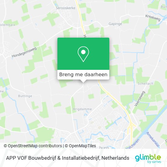 APP VOF Bouwbedrijf & Installatiebedrijf kaart